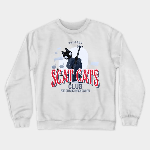 Scat Cats Club Port Orleans French Quarter Resort Orlando Crewneck Sweatshirt by Joaddo